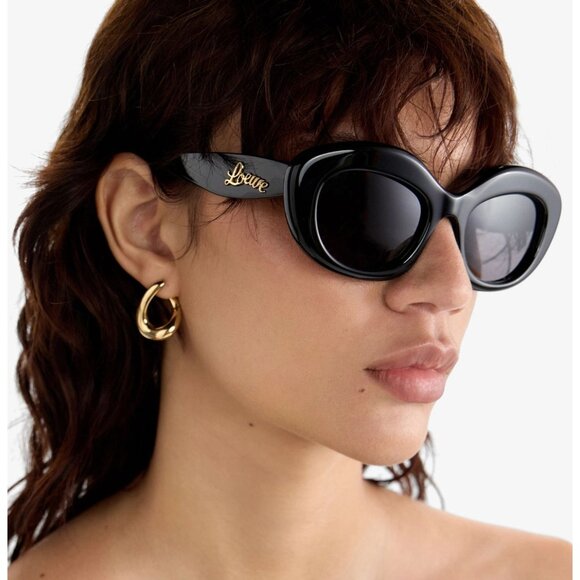 NEW LOEWE SUNGLASSES WOMEN HAVANA GRAY LOEWE LW40153F 52E - Picture 4 of 5